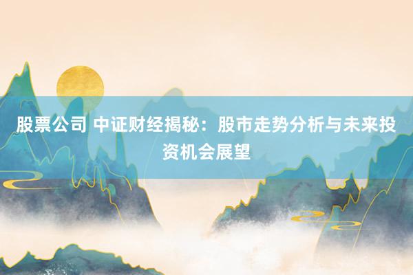 股票公司 中证财经揭秘：股市走势分析与未来投资机会展望