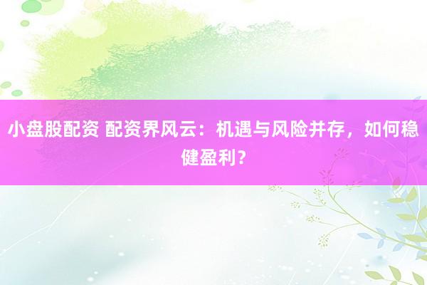 小盘股配资 配资界风云：机遇与风险并存，如何稳健盈利？