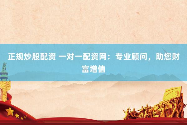 正规炒股配资 一对一配资网：专业顾问，助您财富增值