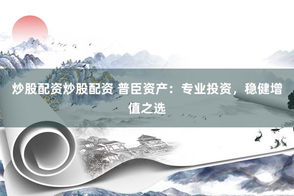 炒股配资炒股配资 普臣资产：专业投资，稳健增值之选
