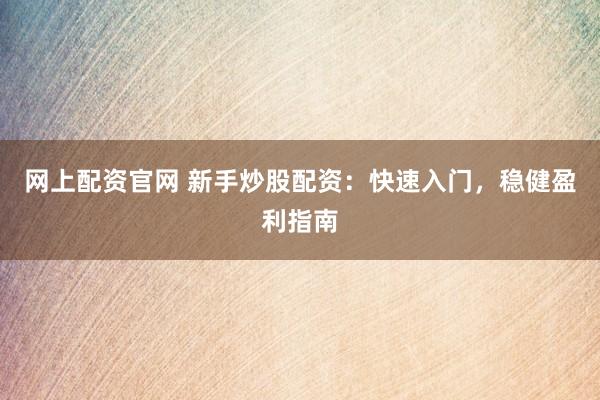 网上配资官网 新手炒股配资：快速入门，稳健盈利指南