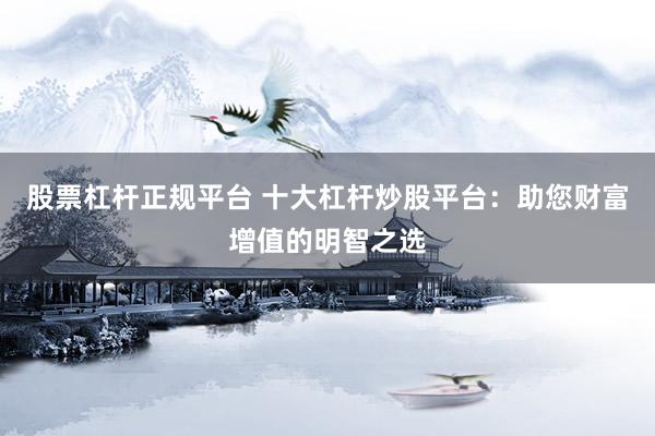 股票杠杆正规平台 十大杠杆炒股平台：助您财富增值的明智之选