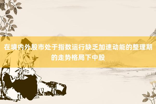 在境内外股市处于指数运行缺乏加速动能的整理期的走势格局下中股